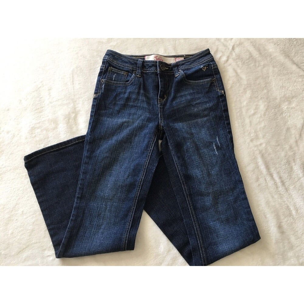 Justice Girls Super Hip Stretch Blue Jeans SZ 12R